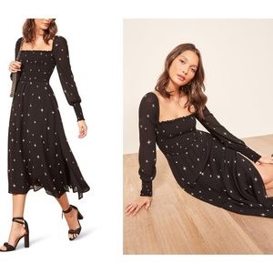 Reformation Rowan Dress in Constellation - size S